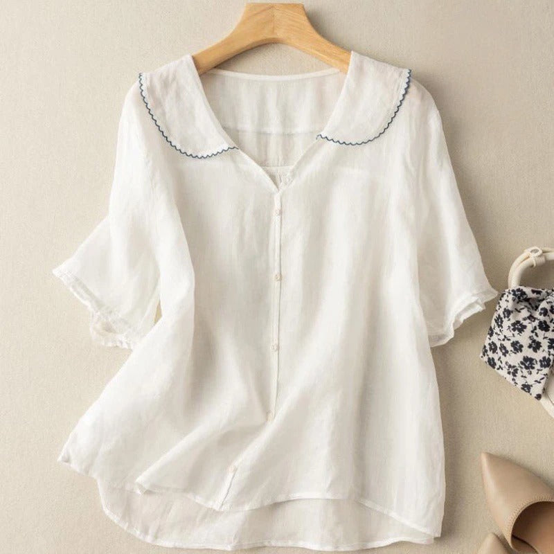ADELE LINEN BLOUSE