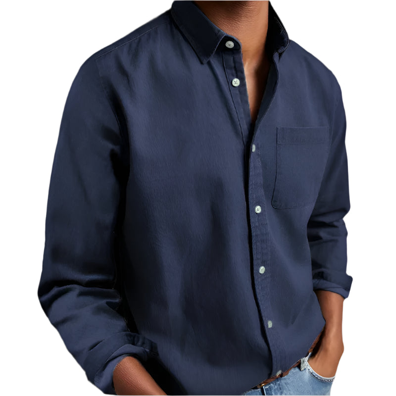 Premium men's shirt with lapel collar - Stylish and comfortable